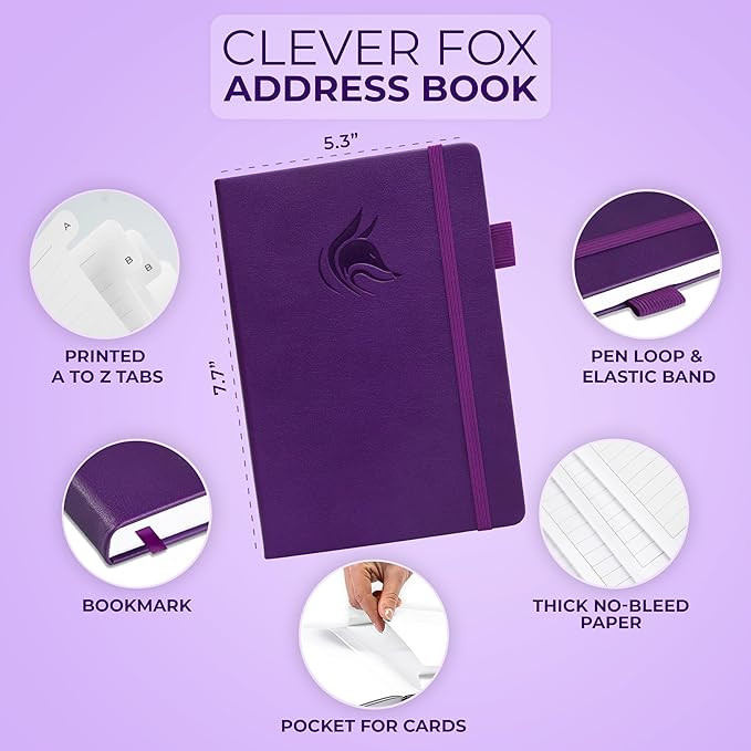 Clever Fox Address Book with alphabetic tabs - Image 2