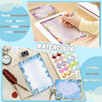 TaoBary 160 Pcs Stationery Paper Set 50 Double Sided Stationery Papers - Image 6