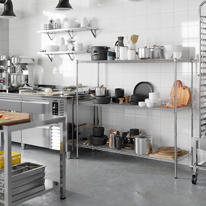 Regal Altair 21" Deep x 60" Wide x 54" Height Wire Shelving Kit | 3-Tier | NSF - Image 6