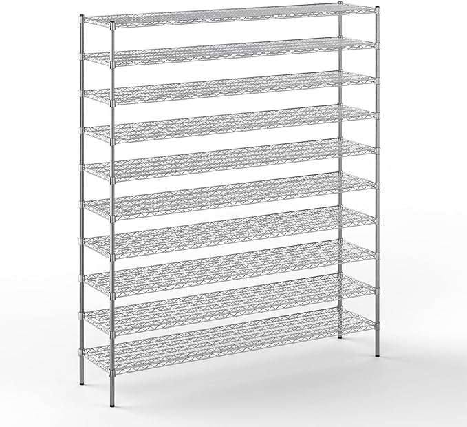 Regal Altair 18" Deep x 72" Wide x 86" Height Wire Shelving Kit | 10-Tier | NSF by Regal+Altair