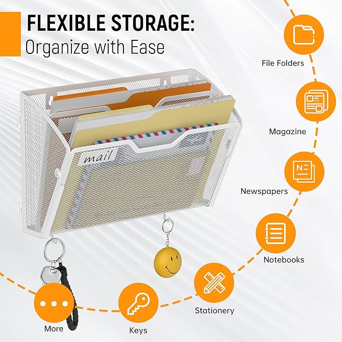 Docnest 2 Tier Mesh Wall File Holders - Image 5
