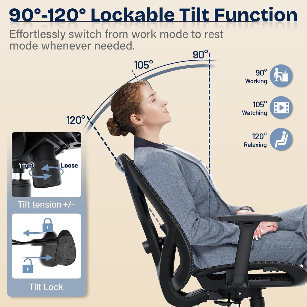 ergonomic office chair, mesh computer desk chairs with, package contents