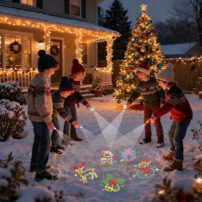 LovesTown 24PCS Christmas Party Favors Flashlights, Glow in The Dark Christmas - Image 5