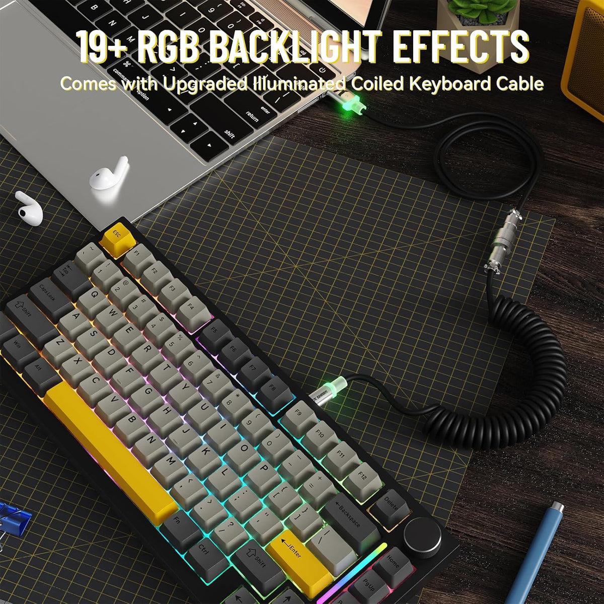 ATTACK SHARK X820 Ultra Wireless Mechanical Keyboard with TFT Smart Display&a...