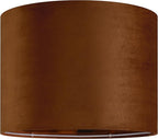 GO&SO Burnt Orange Velvet Drum Lamp Shades Set of 2 Medium, Replacement Lamp - Image 9