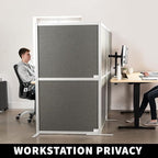 VIVO L-Shape Modular Corner Wall System, 3 Panels, Modern Professional Office - Image 7