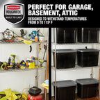 Rubbermaid 18 GAL 6 Pack Garage Storage Bins - Image 6