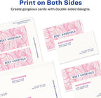 avery clean edge business cards, 2" x 3.5", front angle view