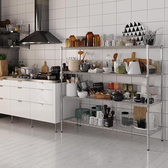 Regal Altair 21" Deep x 60" Wide x 54" Height Wire Shelving Kit | 4-Tier | NSF - Image 2