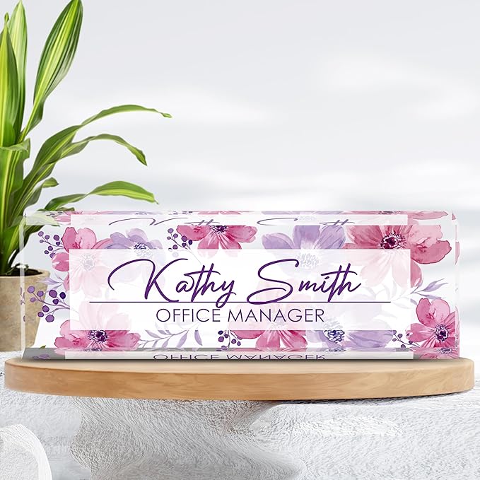 Personalized Name Plate for Desk, Custom Desk Name Plate, Acrylic Name Plate - Image 7