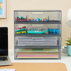 STORi STAX Plastic Stackable Organizer Drawers Classic Grey | 12.5" Wide | Set - Image 6