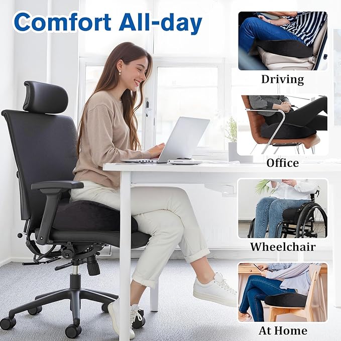 CushyOasis Seat Cushion, Gel Chair Cushions, Office Chair Cushions, Anti-Slip - Image 6