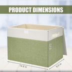 Large 17" 42 Quarts Collapsible Stackable Storage Bins - Image 2