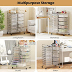 Giantex 15 Drawer Rolling Cart - Image 8