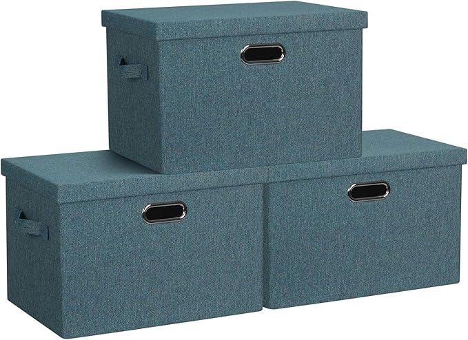 Graciadeco Large 17" 36 Quart Collapsible Stackable Storage Bins by GraciadecoStorage