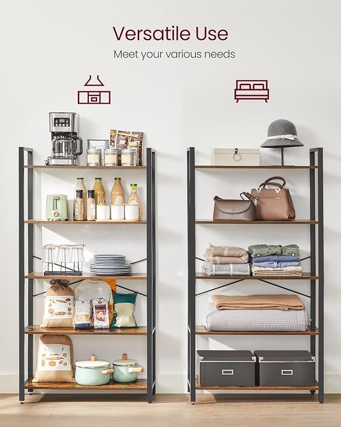 VASAGLE 5-Tier Bookshelf, Bookcase - Image 7