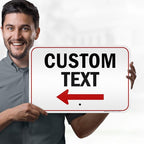 Custom Arrow Directional Sign, Left Arrow, 12x18 Inches, 3M EGP Reflective - Image 2