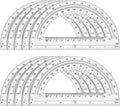 Hoiny 10 Pack Clear Protractor, 6 Inch Plastic Protractors, 180 Degrees by Hoiny