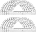 Hoiny 10 Pack Clear Protractor, 6 Inch Plastic Protractors, 180 Degrees by Hoiny