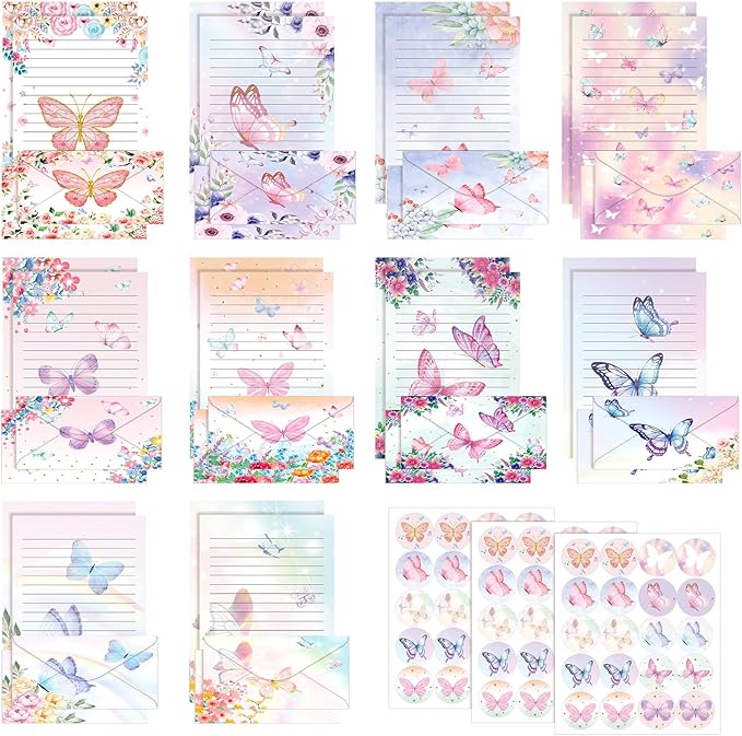 TaoBary 160 Pcs Stationery Paper Set 50 Double Sided Stationery Papers by TaoBary
