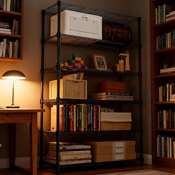 M MZG 6 Tiers Shelf 2100 lbs Steel Storage Shelving Utility Shelving Unit Steel - Image 5