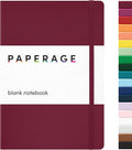PAPERAGE Blank Journal Notebook, 160 Pages, Medium 5.6 in x 8 in by PAPERAGE