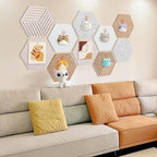 15'' Large Hexagon Cork-Bulletin Board Tiles Adhesive Frameless 10 Pack 15 x 13 - Image 8