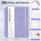 Lined Spiral Journal Notebook, B5 Spiral Notebook, 7.8''×10'' Journaling - Image 2