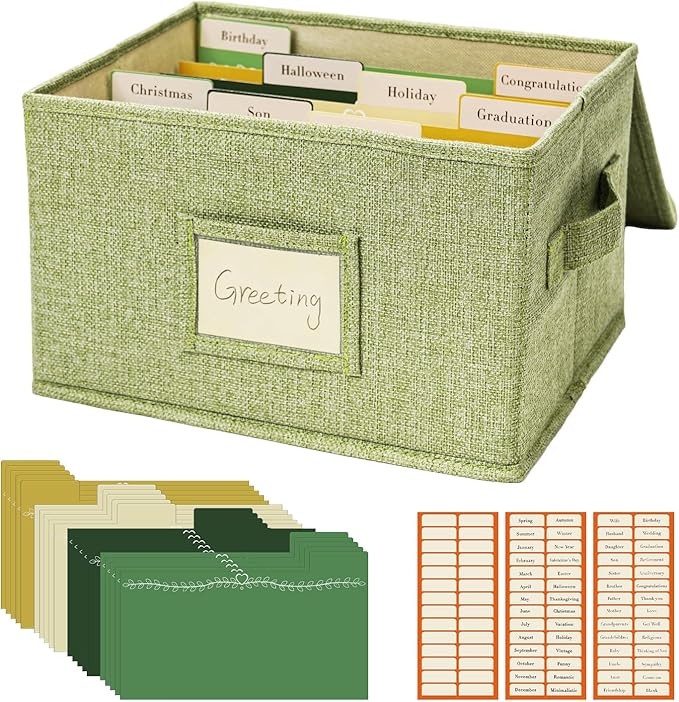 Vienrose Greeting Card Organizer Storage Box by Vienrose