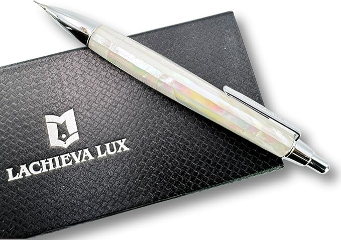 LACHIEVA LUX Mother of Pearl Mechanical Pencil 0.7mm, Elegant Metal Pencil - Image 2
