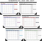2027 Desk Calendar - July 2026 - December 2027, 17" x 12" Large Desk Calendar 2026-2027, 18 Months Desk Calendar, Desk Pad, Elegant Design