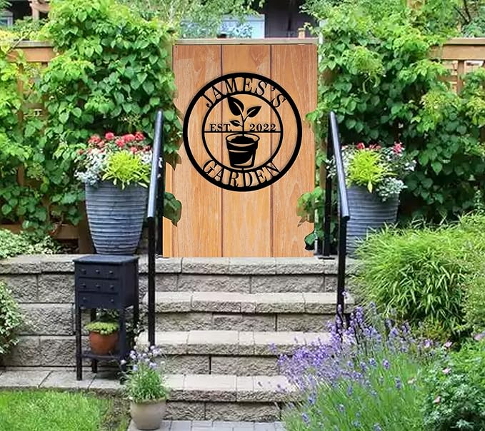 ENFODREAM Personalized Metal Garden Sign, Family Last Name & Established Date - Image 2