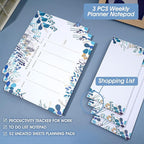 3 Pack Weekly Planner Notepad Tear Off 52 Undated Weekly Calendar Sheets To Do - Image 2