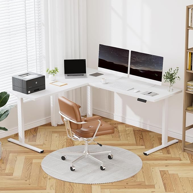 FLEXISPOT L Shaped Standing Desk, 71 x 63 Inch Electric Height Adjustable - Image 2