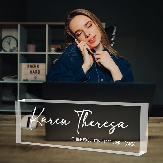Custom Office Name Plate for Desk, Desk Name Plate Personalized, Personalized - Image 5