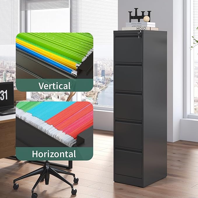FLIXELIO 5 Drawer File Cabinet - Image 6