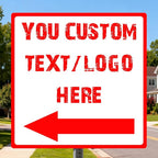 Custom Square Directional Signs by HKSIGNS