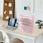 EASEPRES 6 Tier Mesh Hanging Wall File Organizer, Desk Vertical Mail Paper - Image 7