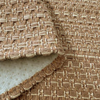 tan brown faux jute runner rug 2x6 ft,braided, side view