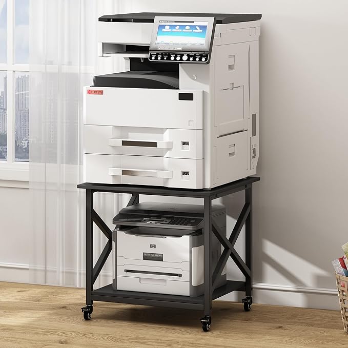 Fannova 2 Tier Large Printer Stand, 23.6 x 23.6 x 22.6 Inches Square Printer by Fannova