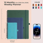 IN-LUXPRO Planner 2026 Daily Weekly and Monthly, 6.5"x3.75", 12 Months Spiral - Image 2
