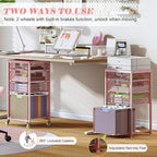 Sbanmao 4 Drawer Rolling File Cart Under Desk Storage, File Cabinets - Image 3
