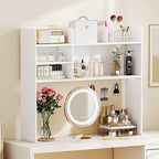 Tangkula Desktop Bookshelf for Computer Up to 32”, 37” Countertop Storage Hutch - Image 5