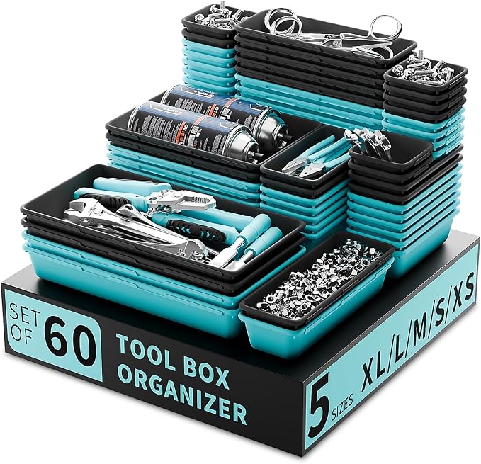 FLYVOLE Tool Box Organizer Tray, Toolbox Desk Drawer Organizer, Tool Box Tray by FLYVOLE