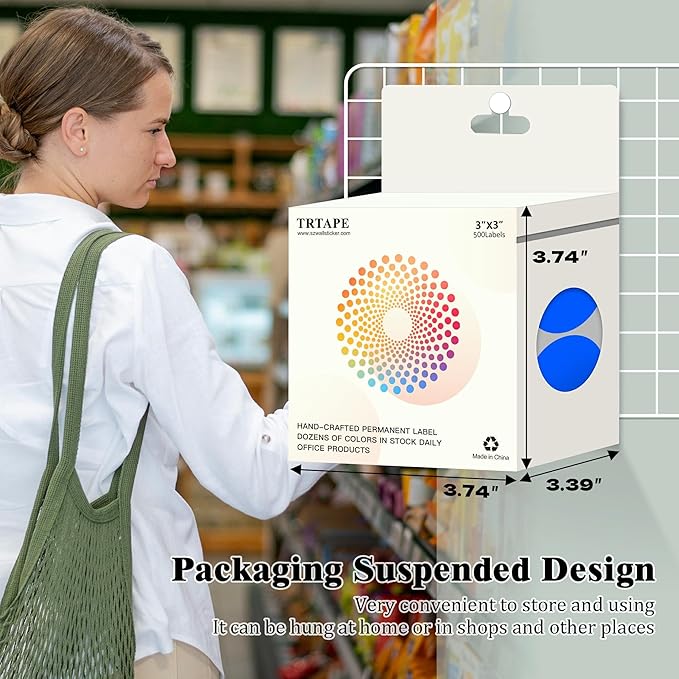3 Inch Round Colored Dot Stickers, 4 Rolls in Dispenser Box - Image 4