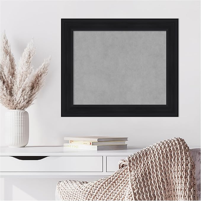 Amanti Art Black Framed Magnetic Board 21x25 Small Vision Board - Image 6
