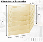 EASEPRES 5 Pocket Mesh Hanging Wall File Organizer, Wall Mounted Mail Paper - Image 7