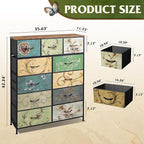 WLIVE Tall Dresser for Bedroom, Fabric Dresser Storage Tower, Chest of Drawers - Image 3