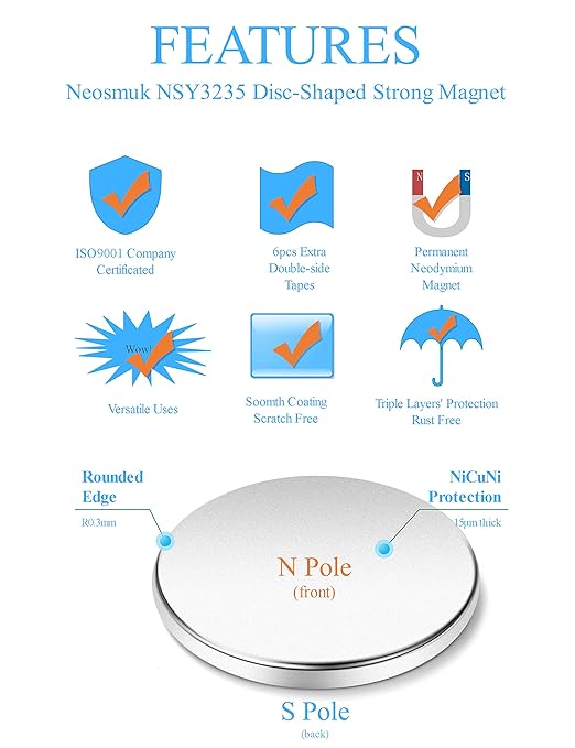 Neosmuk Rare Earth Magnets, Super Strong Magnet Heavy Duty - Image 3