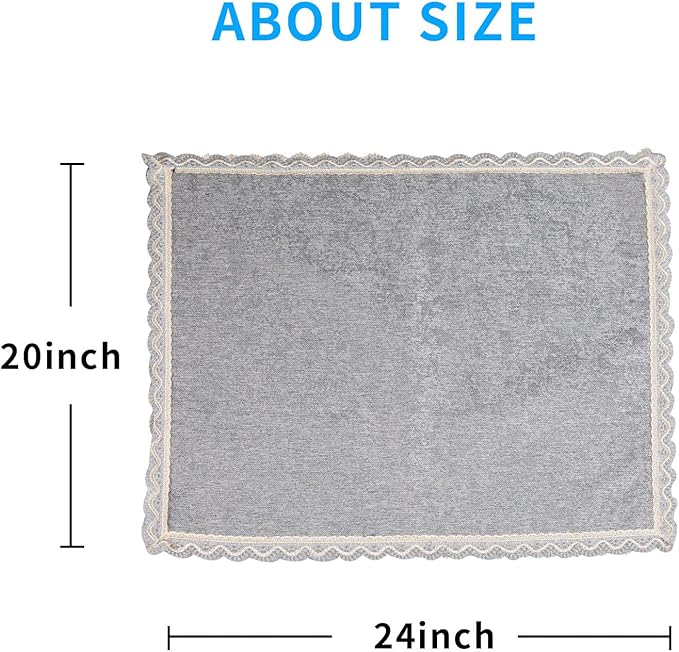 MINJIATEX Couch arm Covers, Non-Slip lace Sofa arm Covers Set of 2 Washable - Image 7